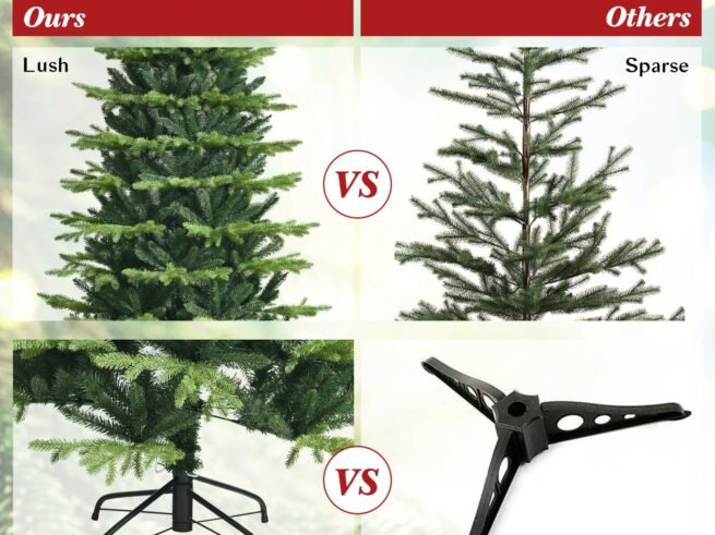 Artificial Christmas Tree 180 cm 1462 Branches in Flame Retardant PE and PVC