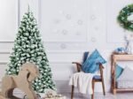 Artificial Christmas Tree 180 cm Snowy Fir with 250 LED Lights 928 Branches