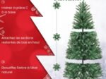 Artificial Christmas Tree 180 cm Automatic Colorful Spruce Leaves 825 Branch