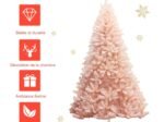 Artificial Christmas Tree 180 cm PVC Needles Metal Stand Pink