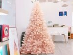 Artificial Christmas Tree 180 cm PVC Needles Metal Stand Pink