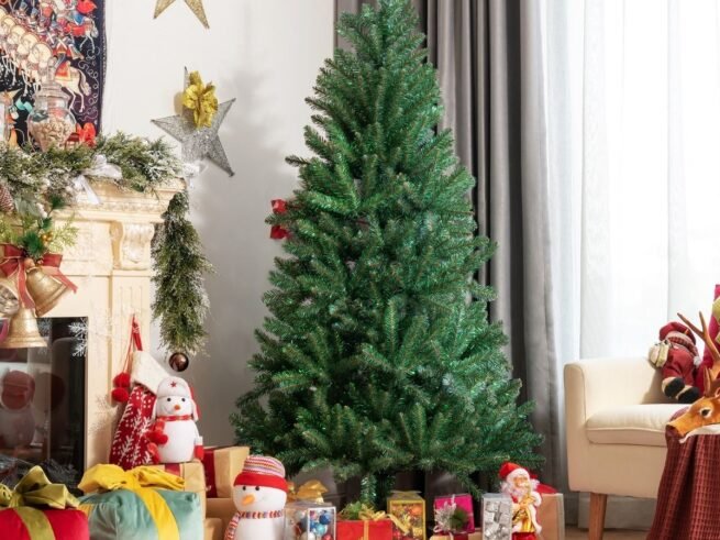 Artificial Christmas Tree 180 cm Automatic Colorful Spruce Leaves 825 Branch