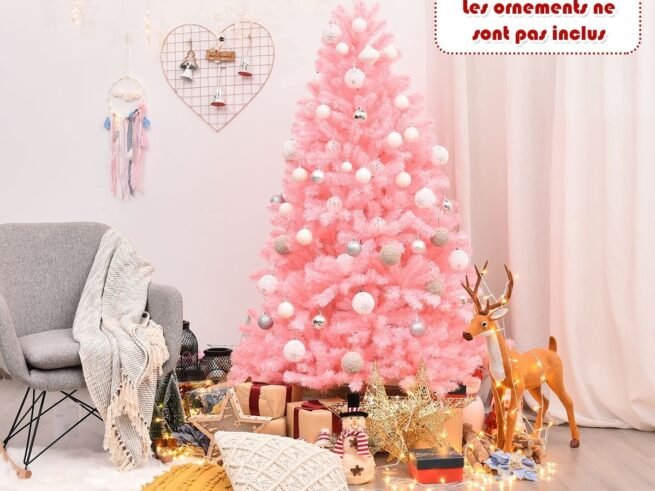 Artificial Christmas Tree 180 cm Cherry Blossom Color Metal Stand