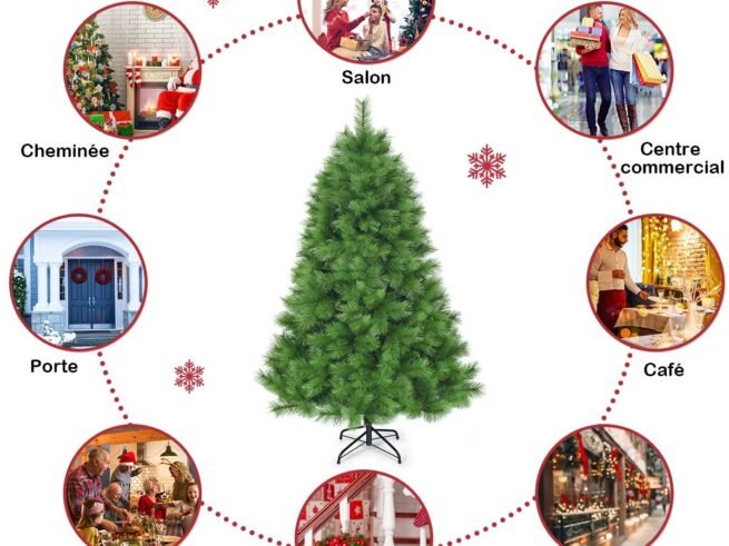 Artificial Christmas Tree 180 cm 586 Branches and Iron Stand