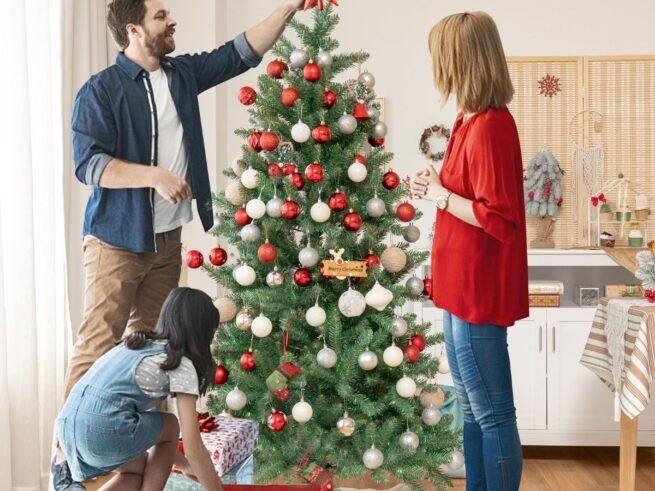 Artificial Christmas Tree 180 cm Automatic Colorful Spruce Leaves 825 Branch