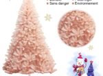 Artificial Christmas Tree 180 cm PVC Needles Metal Stand Pink