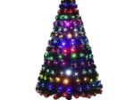 Artificial Christmas Tree 180cm 230 Branches LED Lights with 6 Color Dimming, Star at the Top, Stand
