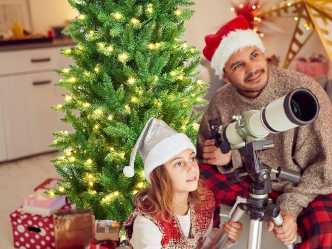 Artificial Christmas Tree 180cm Warm White 150 LED Lights Iron Stand