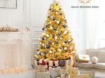 Artificial Christmas Tree 180cm Champagne Gold Color Electro-galvanization Treatment