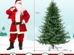 Artificial Christmas Tree 183cm Hinged 788 PE and PVC Branches LED Lights