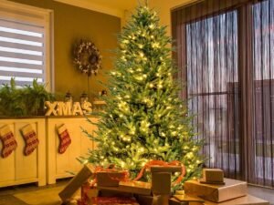 Artificial Christmas Tree 183cm Hinged 788 PE and PVC Branches LED Lights