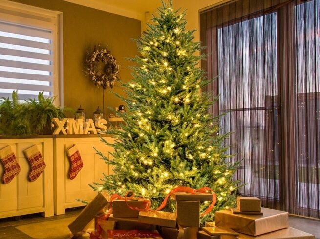 Artificial Christmas Tree 183cm Hinged 788 PE and PVC Branches LED Lights