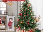 Artificial Christmas Tree 183cm Hinged 788 PE and PVC Branches LED Lights