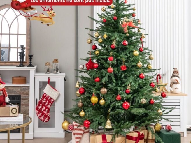 Artificial Christmas Tree 183cm Hinged 788 PE and PVC Branches LED Lights