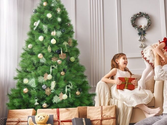 Artificial Christmas Tree 210 cm 808 Branches and Iron Stand