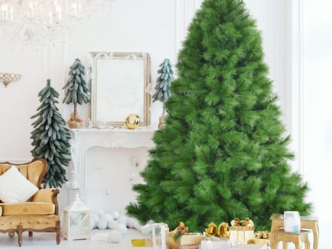 Artificial Christmas Tree 210 cm 808 Branches and Iron Stand