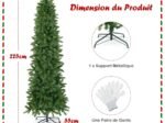 Artificial Christmas Tree 225 cm with 350 LED Lights 10 Lighting Modes