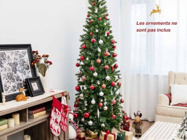 Artificial Christmas Tree 225 cm with 350 LED Lights 10 Lighting Modes