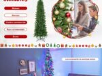 Artificial Christmas Tree 225 cm with 350 LED Lights 10 Lighting Modes