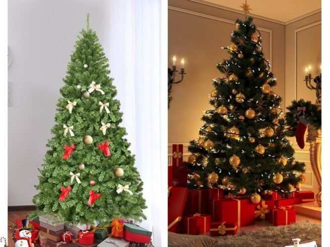 Artificial Christmas Tree 230CM Automatic Branch Opening Metal Stand