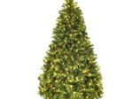 Artificial Christmas Tree 240cm 81 Pine Cones, LED Lights, Metal Base