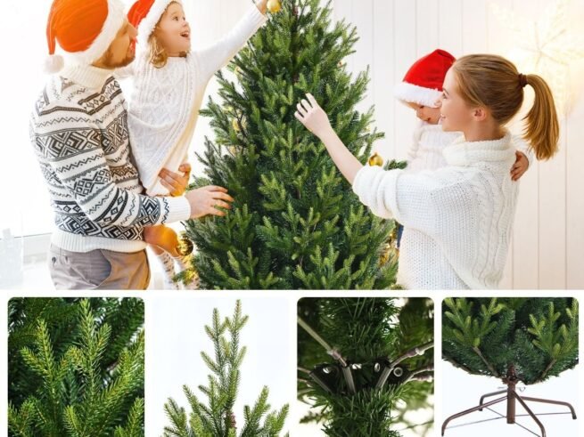 Artificial Christmas Tree 180 cm with 2 Types of 718 Realistic Branches in PVC