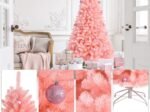 Artificial Christmas Tree 180cm Hinged Design 1036 Branches Pink