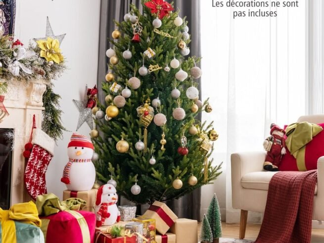Artificial Christmas Tree 180 cm with 2 Types of 718 Realistic Branches in PVC
