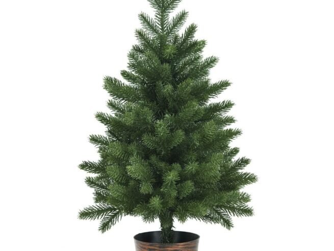 Tabletop Artificial Christmas Tree 60cm 50 Branches PE Material Retro Style