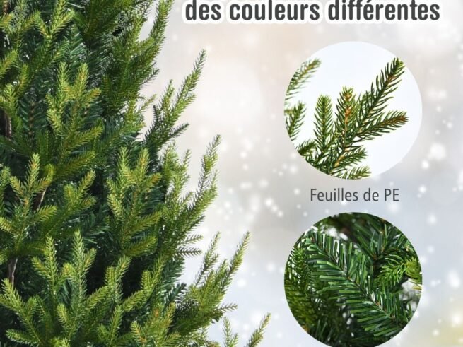 Artificial Christmas Tree 180 cm with 2 Types of 718 Realistic Branches in PVC