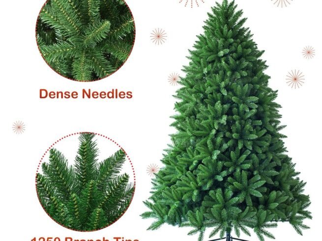 Artificial Christmas Tree 150 CM Metal Stand 600 Branches PVC