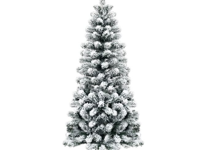 Artificial Snowflake Christmas Tree 140CM PVC Needles Foldable Metal Stand