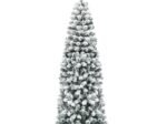 Artificial Snowflake Christmas Tree 180cm PVC Needles Metal Stand