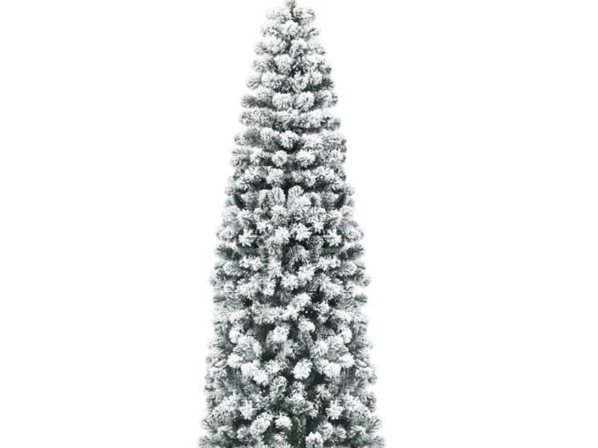 Artificial Snowflake Christmas Tree 180cm PVC Needles Metal Stand