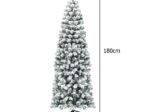 Artificial Snowflake Christmas Tree 180cm PVC Needles Metal Stand