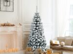 Artificial Snowflake Christmas Tree 140CM PVC Needles Foldable Metal Stand