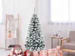 Artificial Snowflake Christmas Tree 140CM PVC Needles Foldable Metal Stand