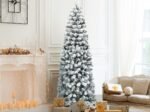 Artificial Snowflake Christmas Tree 180cm PVC Needles Metal Stand