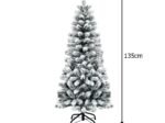 Artificial Snowflake Christmas Tree 140CM PVC Needles Foldable Metal Stand