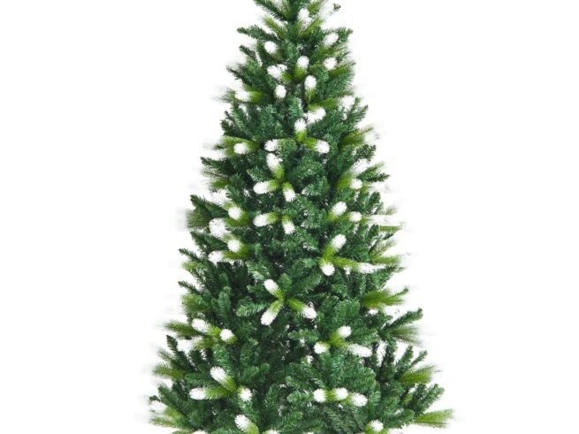 Artificial Snowy Christmas Tree 180cm 850 Branches in PVC+PE Hinged