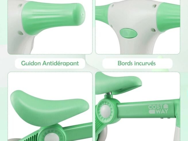 Baby Balance Bike with 4 Wheels 1-3 Years Old