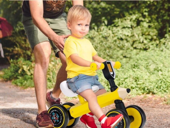 Baby Balance Bike without Pedals 4 EVA Wheels for 10-24 Months Old
