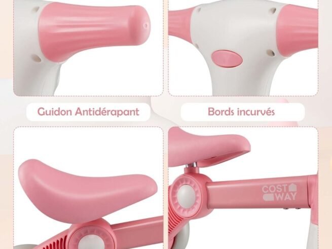 Baby Balance Bike with 4 Wheels 1-3 Years Old