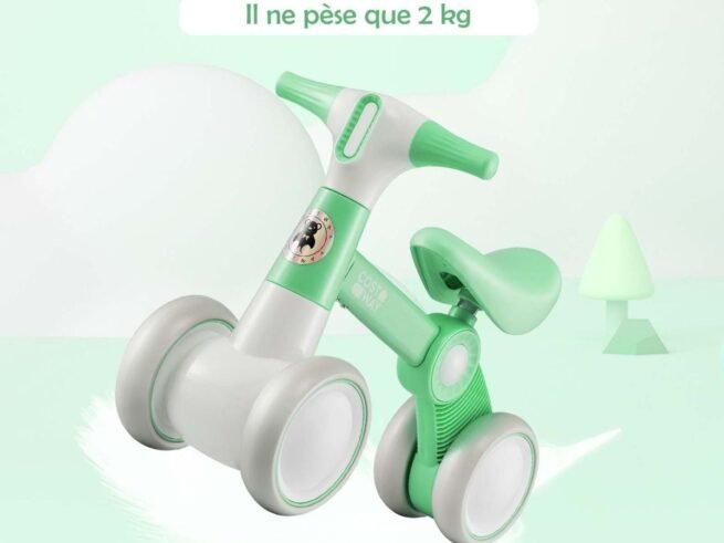 Baby Balance Bike with 4 Wheels 1-3 Years Old