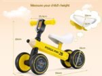Baby Balance Bike without Pedals 4 EVA Wheels for 10-24 Months Old
