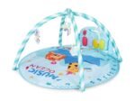 4-in-1 Scalable Baby Musical Activity Mat with 5 Hanging Sensory Toys Piano with Lights