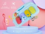 4-in-1 Scalable Baby Musical Activity Mat with 5 Hanging Sensory Toys Piano with Lights