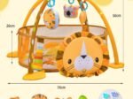 4 in 1 Baby Play Mat in Lion Shape 4 Hanging Toys and 30 Balls Protective Net