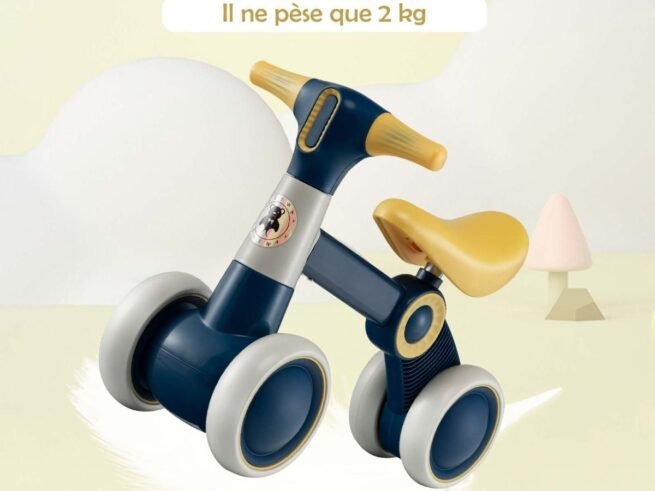 Baby Balance Bike with 4 Wheels 1-3 Years Old