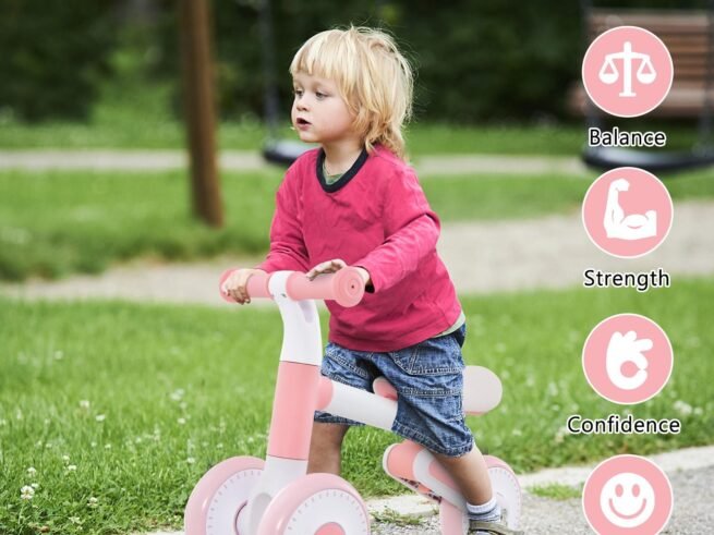 Baby Balance Bike Toddler Walker Training Bicycle with Adjustable Seat